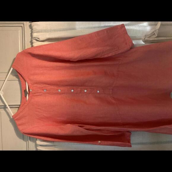J.Jill XL Salmon Linen Tunic (fits best size Large) - Picture 2 of 9